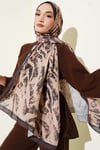 Zebra Desen Şal Latte
