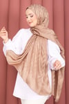 Zikzak Desen Jakar Şal Serisi Camel