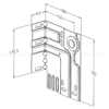 AsesASE.RLM.YTK.3152SRDış Yatak Rulmanlı 3x152mm (Sağ) Yan Mil Yatak Plakası