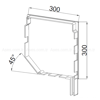 AsesYK.300.04.S45A300mm Galvaniz Yan Kapak 45° (Antrasitgiri Takım) Kepenk Yan Bayrak
