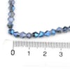 4 mm Mavi Piramit Cam Boncuk