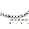 6 mm Tam Gümüş Kristal Cam Boncuk