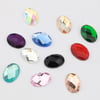 Kristal Renkli Cam Oval Taş 10X14 mm 5 adet