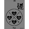''Love'' Yazılı Stencil Şablon 25X35 cm - Rich New 394