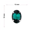 Oval Şeklinde Gümüş Renk Kasalı Kristal Dikme Beyoğlu Taşı 13 x 18 mm