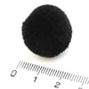 Siyah Yün Ponpon 2 cm 10 Adet