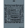''Sunshine'' Yazılı Stencil Şablon 25X35 cm - Rich New 331