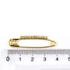 Zirkon Taşlı Altın Çengelli İğne 3,8 cm 12 Adet