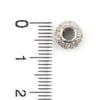 Zirkon Taşlı Gümüş Metal Boncuk