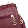 Nas Bag Burslu Klipsli Vintage Omuz ve Çapraz Çanta (23x20 cm ebatlarındadır) Bordo Victoria