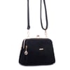 Nas Bag Burslu Klipsli Vintage Omuz ve Çapraz Çanta (23x20 cm ebatlarındadır) Siyah Süet