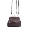 Nas Bag Burslu Klipsli Vintage Omuz ve Çapraz Çanta (23x20 cm ebatlarındadır) Kahve Victoria