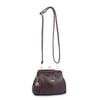 Nas Bag Burslu Klipsli Vintage Omuz ve Çapraz Çanta (23x20 cm ebatlarındadır) Kahve Victoria