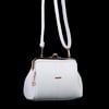 Nas Bag Burslu Klipsli Vintage Omuz ve Çapraz Çanta (23x20 cm ebatlarındadır) Beyaz Lopez