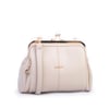 Nas Bag Burslu Klipsli Vintage Omuz ve Çapraz Çanta (23x20 cm ebatlarındadır) Kum Victoria