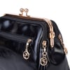 Nas Bag Burslu Klipsli Vintage Omuz ve Çapraz Çanta (23x20 cm ebatlarındadır) Siyah Lopez 