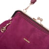 Nas Bag Burslu Klipsli Vintage Omuz ve Çapraz Çanta (23x20 cm ebatlarındadır) Bordo Süet