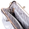 Nas Bag Burslu Klipsli Vintage Omuz ve Çapraz Çanta (23x20 cm ebatlarındadır) Gümüş