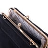 Nas Bag Burslu Klipsli Vintage Omuz ve Çapraz Çanta (23x20 cm ebatlarındadır) Siyah Süet