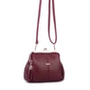 Nas Bag Burslu Klipsli Vintage Omuz ve Çapraz Çanta (23x20 cm ebatlarındadır) Bordo Victoria