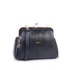 Nas Bag Burslu Klipsli Vintage Omuz ve Çapraz Çanta (23x20 cm ebatlarındadır) Siyah Victoria
