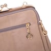 Nas Bag Burslu Klipsli Vintage Omuz ve Çapraz Çanta (23x20 cm ebatlarındadır) Vizon Süet
