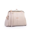 Nas Bag Burslu Klipsli Vintage Omuz ve Çapraz Çanta (23x20 cm ebatlarındadır) Kum Lopez