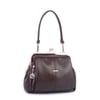 Nas Bag Burslu Klipsli Vintage Omuz ve Çapraz Çanta (23x20 cm ebatlarındadır) Kahve Victoria