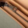 Nas Bag Çapraz Çanta Yeşil Camel  Gofraj
