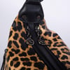 Nas Bag Çok Gözlü Kadın Omuz ve Çapraz Çanta (33x25 cm ) Siyah Leopar