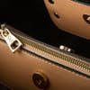 Nas Bag El  Çantası Krem Camel Yazılı