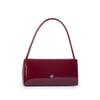 Nas Bag Kadın Basic Baget Omuz ve Çapraz Çanta Bordo  Rugan (27x12 cm )