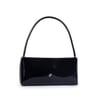 Nas Bag Kadın Basic Baget Omuz ve Çapraz Çanta Siyah Rugan (27x12 cm )