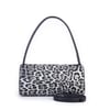 Nas Bag Kadın Basic Baget Omuz ve Çapraz Çanta Siyah Leopar (27x12 cm )