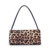 Nas Bag Kadın Basic Baget Omuz ve Çapraz Çanta Taba Leopar (27x12 cm )