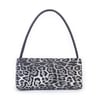 Nas Bag Kadın Basic Baget Omuz ve Çapraz Çanta Siyah Leopar (27x12 cm )