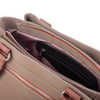 Nas Bag Kadın Çanta Omuz El ve Çapraz Çanta Çok Gözlü Vizon  Taba Buzzy  (en:37 cm ; boy:24 cm )