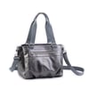Nas Bag Kadın Çanta Omuz El ve Çapraz Çanta Çok Gözlü Gri Yıkamalı (en:37 cm ; boy:24 cm )