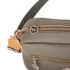 Nas Bag Kadın Çapraz Çanta Mini Cüzdanlı Ayarlanabilir Askılı Yeşil Camel  Gofraj