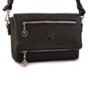 Nas Bag Kadın Çapraz Çok Cepli Spor Çanta Siyah Mercan  (25x18x7 cm )