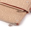 Nas Bag Kadın Çapraz Çok Cepli Spor Çanta Vizon Taba Yazılı  (25x18x7 cm )