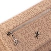 Nas Bag Kadın Çapraz Çok Cepli Spor Çanta Vizon Taba Yazılı  (25x18x7 cm )