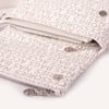 Nas Bag Kadın Çapraz Çok Cepli Spor Çanta Beyaz Yazılı (25x18x7 cm )
