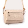 Nas Bag Kadın Çapraz Çok Cepli Spor Çanta Krem Camel Yazılı  (25x18x7 cm )
