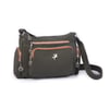 Nas Bag Kadın Çapraz Çok Gözlü Günlük Çanta Yeşil  Taba  Buzzy ( 30x22 cm ebatlarındadır.)