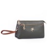 Nas Bag Kadın Çapraz ve Clutch Çanta Bilek ve Çapraz Askılı (24x15 cm) Haki Taba Victoria 