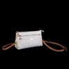 Nas Bag Kadın Çapraz ve Clutch Çanta Bilek ve Çapraz Askılı  Krem Camel Yazılı   (24x15 cm) 