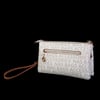 Nas Bag Kadın Çapraz ve Clutch Çanta Bilek ve Çapraz Askılı  Krem Camel Yazılı   (24x15 cm) 