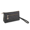 Nas Bag Kadın Çapraz ve Clutch Çanta Bilek ve Çapraz Askılı Siyah  Yazılı (24x15 cm) 