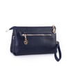 Nas Bag Kadın Çapraz ve Clutch Çanta Bilek ve Çapraz Askılı (24x15 cm) Lacivert Victoria 